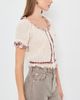 ALICE + OLIVIA ALICE + OLIVIA Mclaine Embr Puff Sleeve Cropped Blouse Orchard Glow - 4