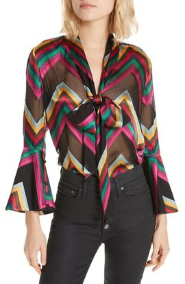 ALICE + OLIVIA Alice + Olivia Meredith Bow Blouse