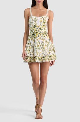 knee length dresses for ladies Alice + Olivia Velia Sleeveless Collared Mini Dress in Black main image 1