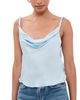 ALICE + OLIVIA ALICE + OLIVIA Monique Twist Strap Cowl Neck Tank Blue Breeze - 1