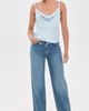 ALICE + OLIVIA ALICE + OLIVIA Monique Twist Strap Cowl Neck Tank Blue Breeze - 5