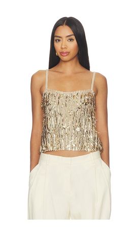 Alice + Olivia Alice + Olivia Nicolette Allover Sequin Tank