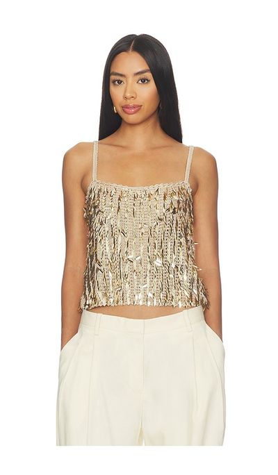 Alice + Olivia Alice + Olivia Nicolette Allover Sequin Tank