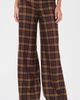 ALICE + OLIVIA ALICE + OLIVIA Olivia Wide Leg Flare Pants DARK CHOCOLATE/CAMEL - 2