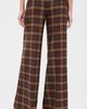 ALICE + OLIVIA ALICE + OLIVIA Olivia Wide Leg Flare Pants DARK CHOCOLATE/CAMEL - 3