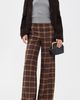 ALICE + OLIVIA ALICE + OLIVIA Olivia Wide Leg Flare Pants DARK CHOCOLATE/CAMEL - 5