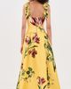 ALICE + OLIVIA ALICE + OLIVIA Oriana Tie Strap Drop Waist Midi Dress Soft Tulip Tuscany - 3