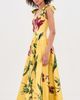 ALICE + OLIVIA ALICE + OLIVIA Oriana Tie Strap Drop Waist Midi Dress Soft Tulip Tuscany - 4