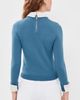 ALICE + OLIVIA ALICE + OLIVIA Porla Collared Sweater Faded Denim - 3