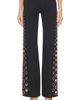 Alice + Olivia Alice + Olivia Roxie Low Rise Straight Flare Full Length Jean With Grommets - 1