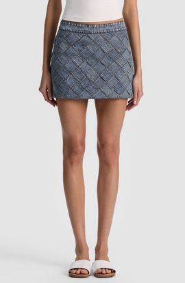 ALICE + OLIVIA ALICE + OLIVIA Rubi Woven Denim Miniskirt