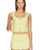 Alice + Olivia Alice + Olivia Shila Scoop Neck Button Down Corset Top - 1