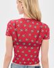 ALICE + OLIVIA ALICE + OLIVIA Tess Crew Baby Tee Go For Gold Hibiscus - 3