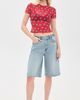 ALICE + OLIVIA ALICE + OLIVIA Tess Crew Baby Tee Go For Gold Hibiscus - 5