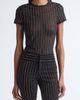 ALICE + OLIVIA ALICE + OLIVIA Tess Embellished Mesh T-Shirt - 1