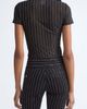 ALICE + OLIVIA ALICE + OLIVIA Tess Embellished Mesh T-Shirt - 3