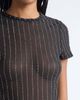 ALICE + OLIVIA ALICE + OLIVIA Tess Embellished Mesh T-Shirt - 5