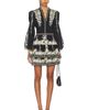 Alice + Olivia Alice + Olivia Valencia Deep V Long Sleeve Mini Dress - 1