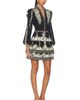 Alice + Olivia Alice + Olivia Valencia Deep V Long Sleeve Mini Dress - 2