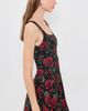 ALICE + OLIVIA ALICE + OLIVIA Vera Drop Waist Flare Mini Dress Rouge Romance Black - 4
