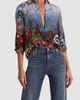 ALICE + OLIVIA ALICE + OLIVIA Willa Silk Button-Front Shirt - 2