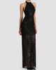 ALICE + OLIVIA ALICE + OLIVIA Women's Koi Sequined Lace Halter Maxi Dress - 5