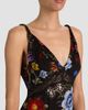 ALICE + OLIVIA ALICE + OLIVIA Women's Nisa Floral Cutaway Lace Maxi Dress - 5
