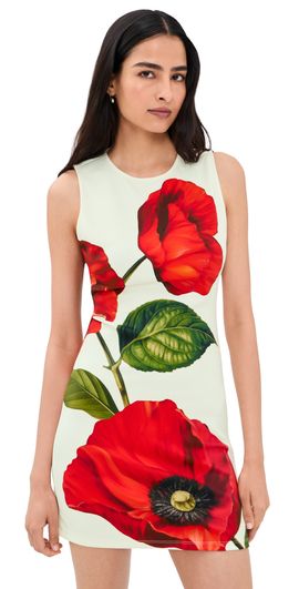 ALICE + OLIVIA ALICE + OLIVIA Wynell Fitted Mini Dress Summer Poppy