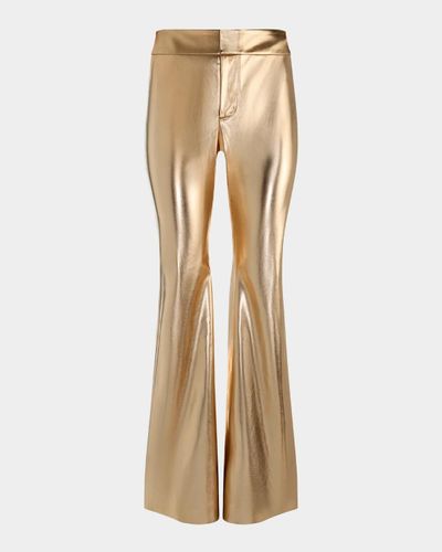 ALICE + OLIVIA Andrew Faux-Leather Boot-Cut Pants
