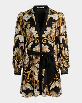 ALICE + OLIVIA Antonette Tiered Mini Shirtdress