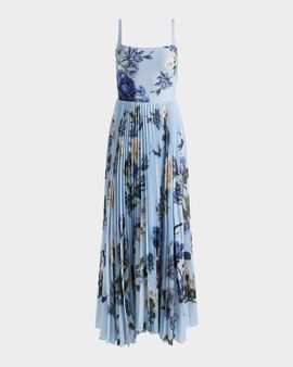 ALICE + OLIVIA Carolyn Pleated Maxi Dress