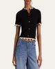 ALICE + OLIVIA Ciara Crochet-Trim Ribbed Cardigan - 4