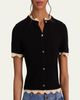 ALICE + OLIVIA Ciara Crochet-Trim Ribbed Cardigan - 5