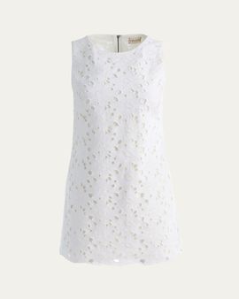 ALICE + OLIVIA Clyde Eyelet Shift Dress