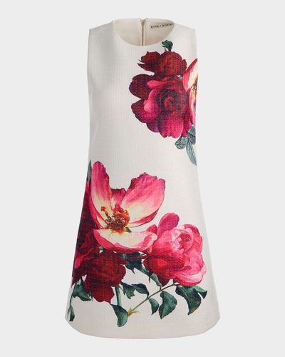 ALICE + OLIVIA Clyde Floral Shift Minidress