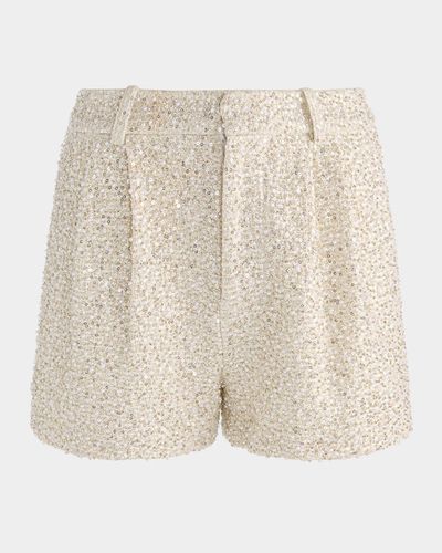 ALICE + OLIVIA Conry Embellished Tweed Shorts