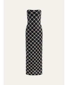 ALICE + OLIVIA Delora Embellished Strapless Gown
