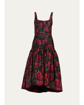 ALICE + OLIVIA Diana Structured Midi Dress