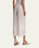 ALICE + OLIVIA Elba Embroidered Cotton Pants - 3