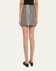 ALICE + OLIVIA Eleana Woven Vegan Leather Mini Skirt - 3