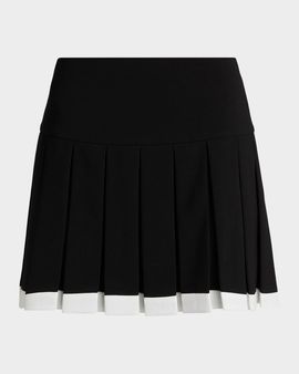 ALICE + OLIVIA Emilie Box Pleated Miniskirt