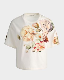 ALICE + OLIVIA Evan Floral Short-Sleeve T-Shirt