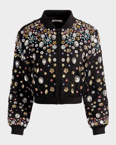 ALICE + OLIVIA Jackie Embellished Cropped Jacket