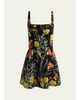 ALICE + OLIVIA Julia Floral Print Mini Dress - 1