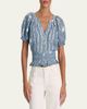 ALICE + OLIVIA Kathryn Embroidered Short-Sleeve Blouse - 4