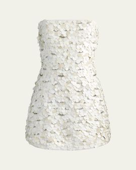 ALICE + OLIVIA Katia Sequined Strapless Mini Dress