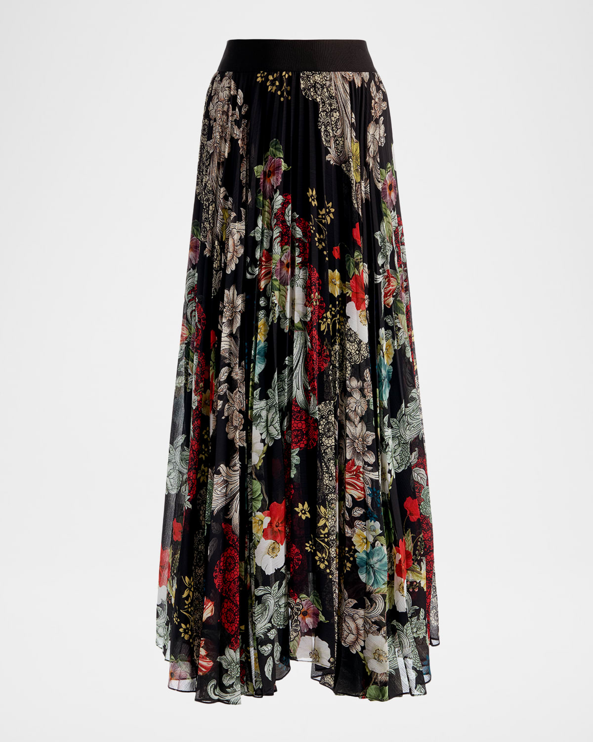 ALICE + OLIVIA Katz Pleated Maxi Skirt