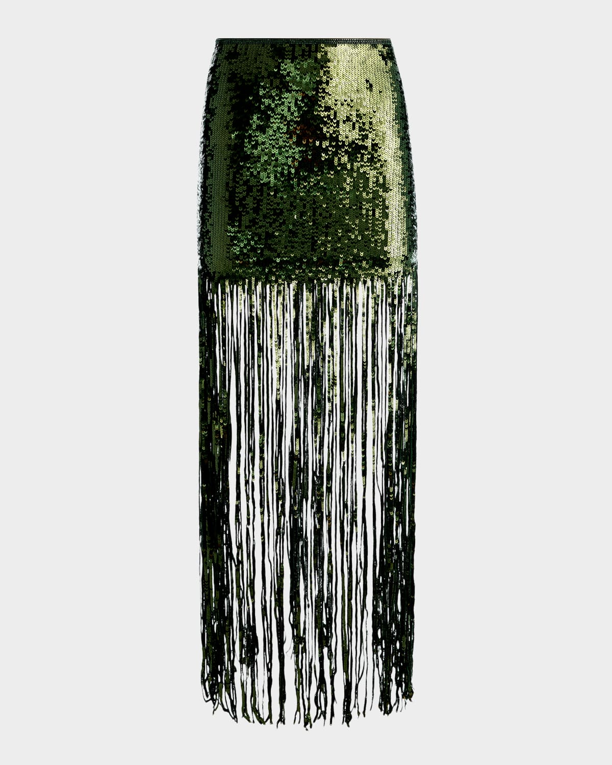 ALICE + OLIVIA Kendra Sequin Fringe Maxi Skirt