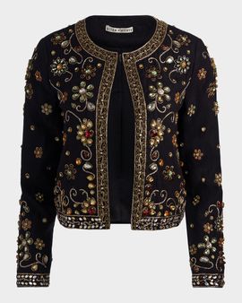 ALICE + OLIVIA Kidman Embellished Jacket