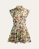 ALICE + OLIVIA Kim Paneled Floral Mini Shirtdress - 1